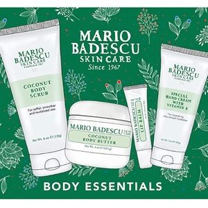 Mario Badescu Best of BodySet:Lip Balm, Coconut Body Scrub & Butter & Hand Cream